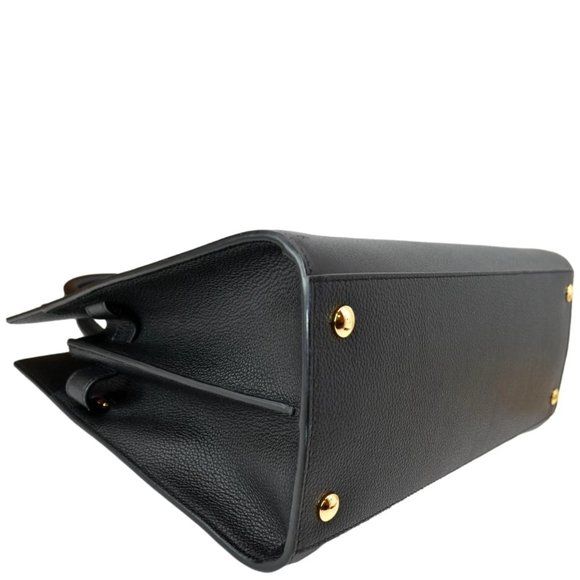 BURBERRY  Title Leather Tote Bag Black - Picture 9 of 13